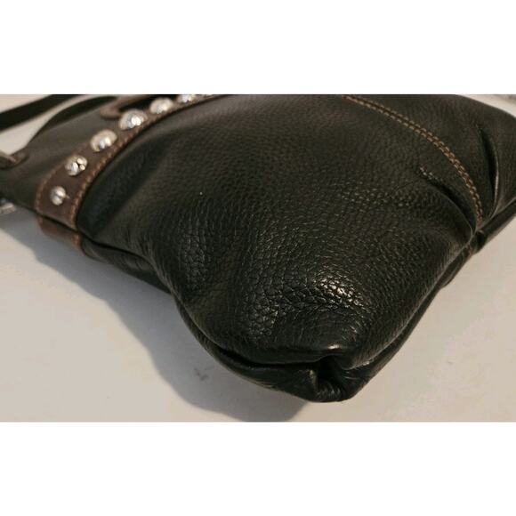 Brighton Crossbody Black W/Studded Detail 10.25x10 - Picture 7 of 11